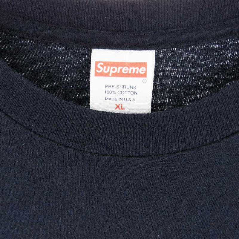 Supreme シュプリーム 19AW D'Hiver Tee プリント 半袖 Tシャツ ダークネイビー系 XL【中古】