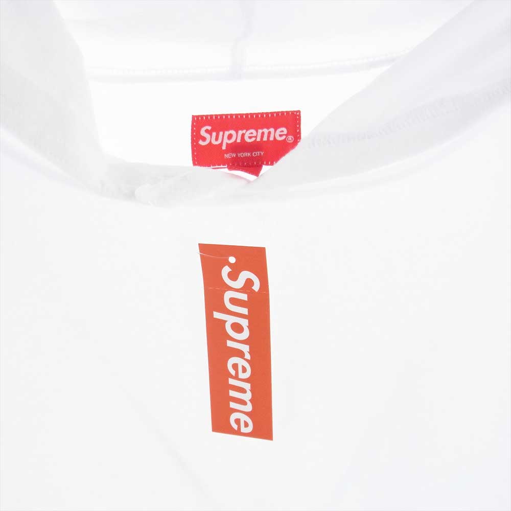 Supreme シュプリーム 22AW Layered Hooded L/S Top レイヤード フーディー エルエス パーカー ホワイト系 L【中古】