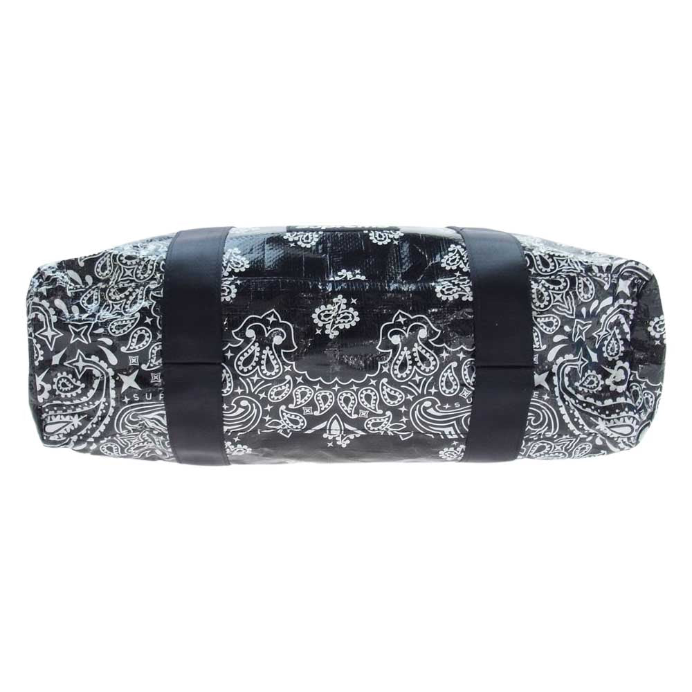 Supreme シュプリーム 21SS Bandana Tarp Small Duflle bag バンダナ タープ スモール ダッフルバッグ ナイロンバック ボックスロゴ トート バッグ ブラック系【美品】【中古】