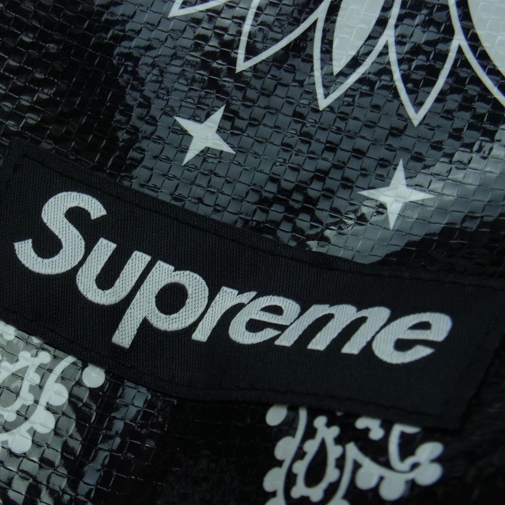 Supreme シュプリーム 21SS Bandana Tarp Small Duflle bag バンダナ タープ スモール ダッフルバッグ ナイロンバック ボックスロゴ トート バッグ ブラック系【美品】【中古】