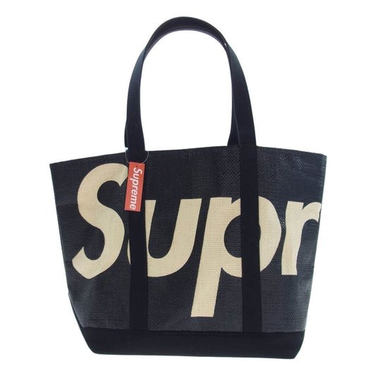 Supreme シュプリーム 20SS Raffia Tote BAG ラフィア トート バック ブラック系【中古】
