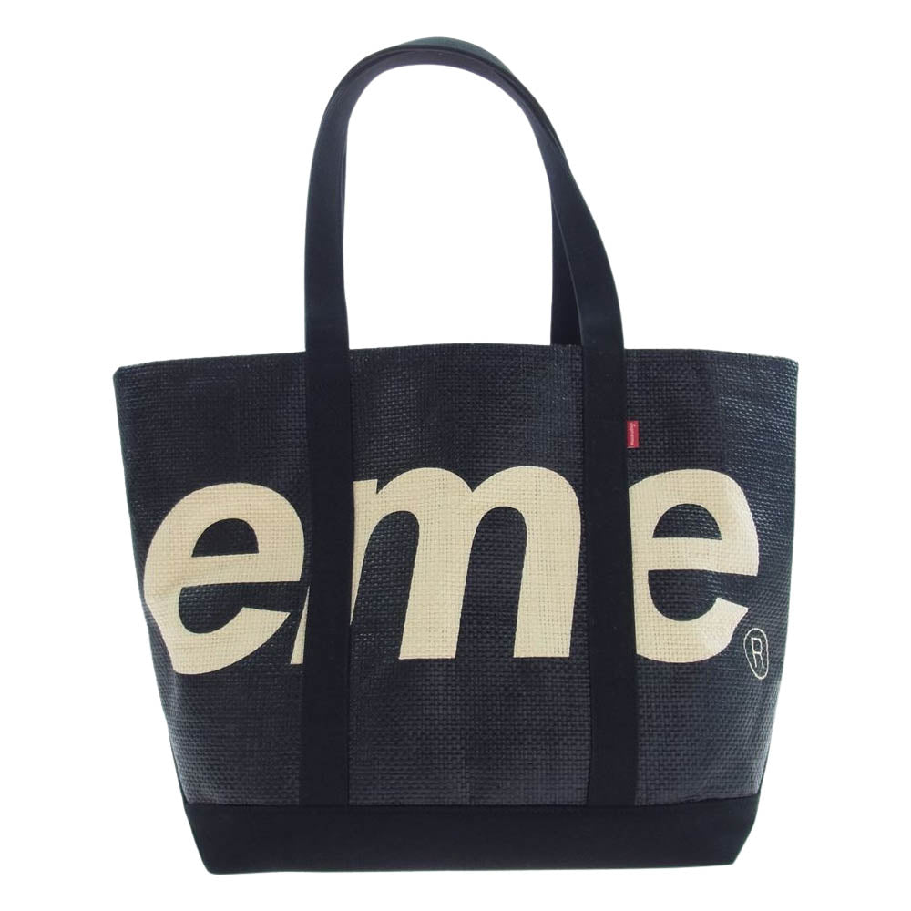 Supreme シュプリーム 20SS Raffia Tote BAG ラフィア トート バック ブラック系【中古】