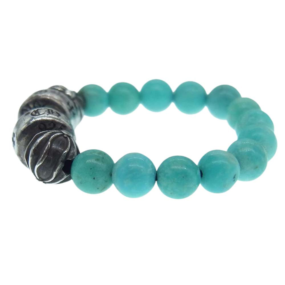 CHROME HEARTS クロムハーツ（原本無） BEAD RING ビーズ ターコイズ リング ライトブルー系 17号程度【中古】