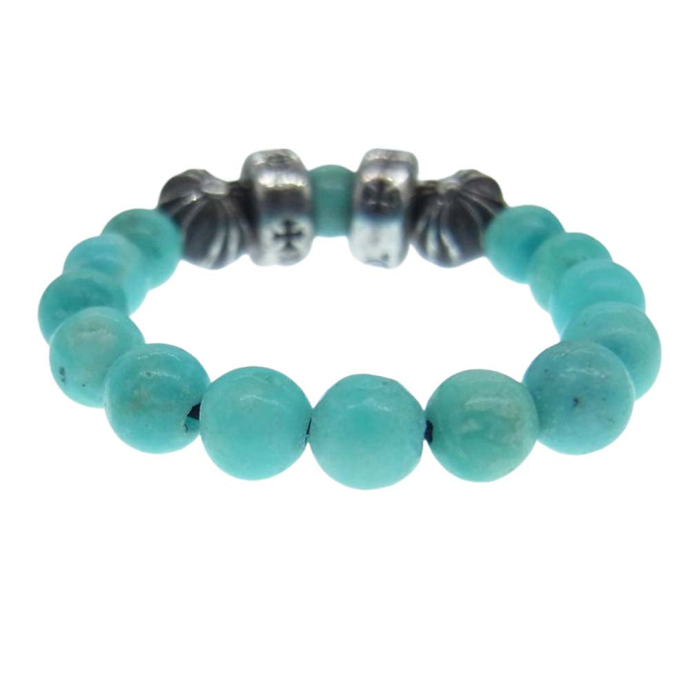 CHROME HEARTS クロムハーツ（原本無） BEAD RING ビーズ ターコイズ リング ライトブルー系 17号程度【中古】