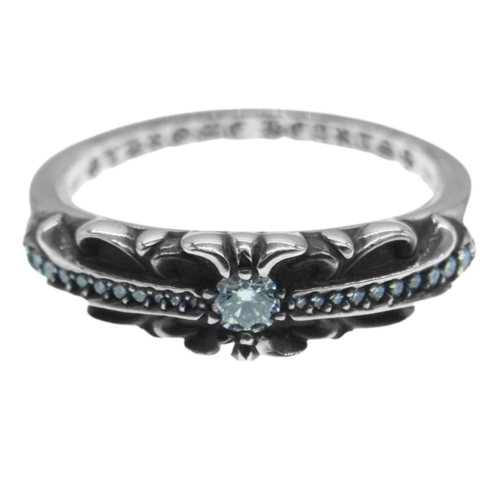 CHROME HEARTS クロムハーツ（原本有） BABY CLSC FLRL CRS P/DMND ベイビー クラシック フローラルクロス リング パヴェダイヤ シルバー系 21.5号【中古】