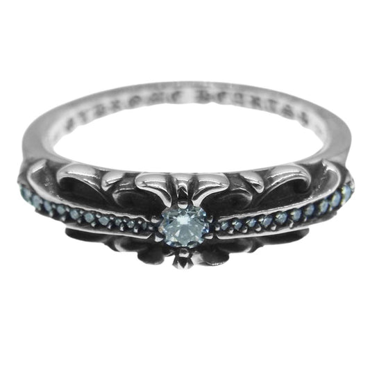 CHROME HEARTS クロムハーツ（原本有） BABY CLSC FLRL CRS P/DMND ベイビー クラシック フローラルクロス リング パヴェダイヤ シルバー系 21.5号【中古】