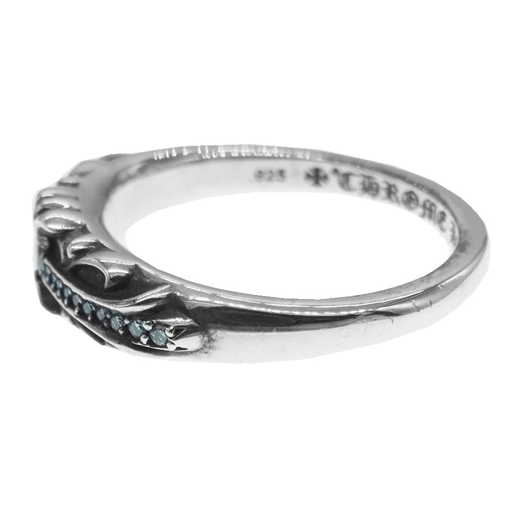 CHROME HEARTS クロムハーツ（原本有） BABY CLSC FLRL CRS P/DMND ベイビー クラシック フローラルクロス リング パヴェダイヤ シルバー系 21.5号【中古】
