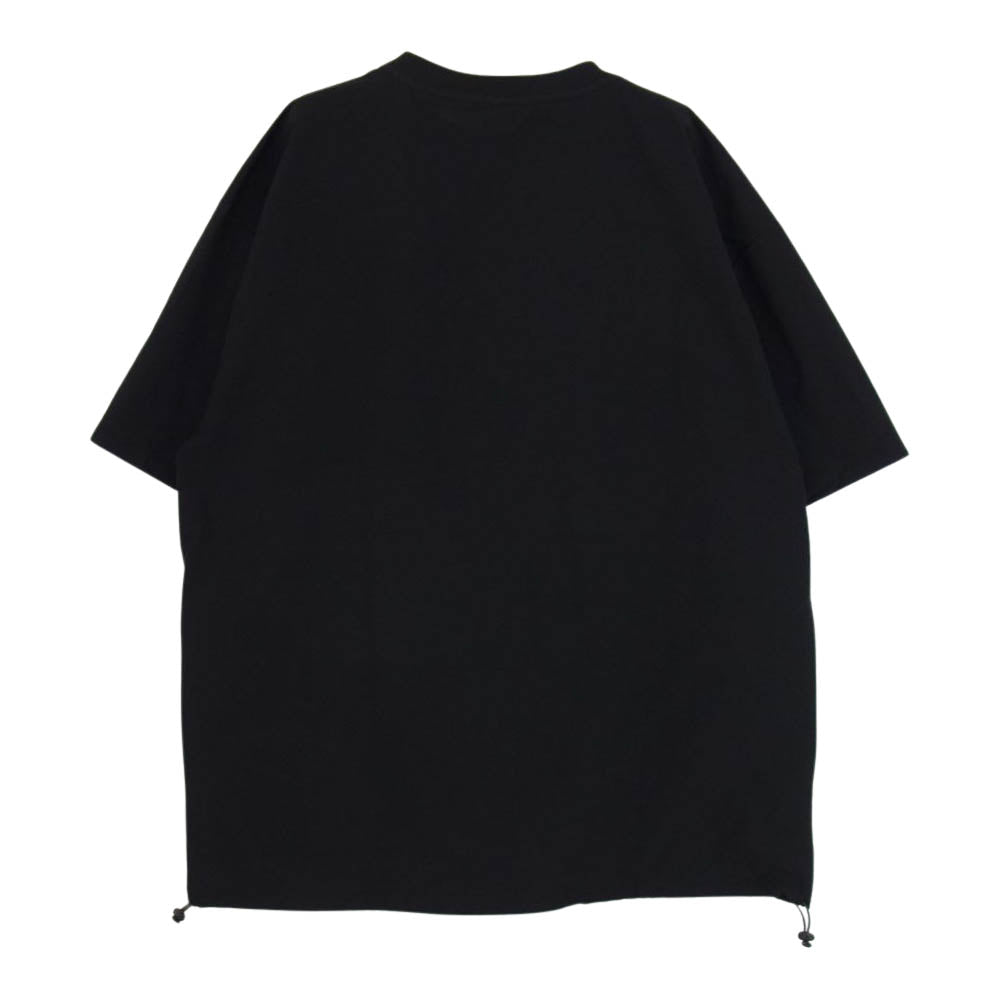 デンハム 01-22-07-51-010 テック Tシャツ 異素材切替 ブラック ブラック系 L【中古】