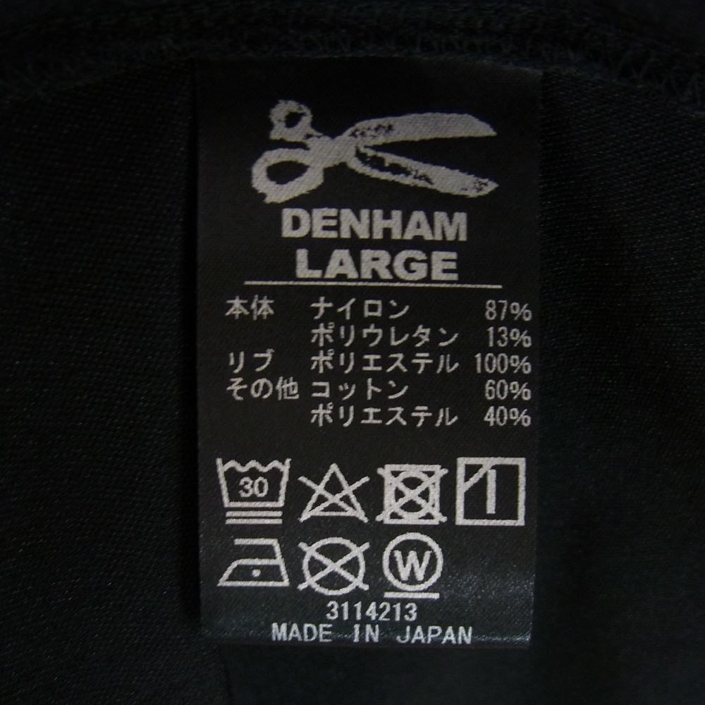 デンハム 01-22-07-51-010 テック Tシャツ 異素材切替 ブラック ブラック系 L【中古】