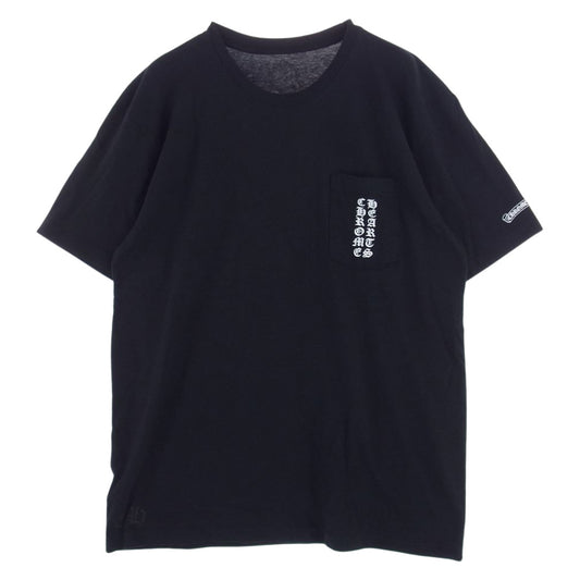 CHROME HEARTS クロムハーツ（原本無） サイズXL 国内正規品 Osaka Scroll Label Logo Tee 大阪限定 スクロールラベル ロゴプリント ポケット 半袖 Tシャツ ブラック系 XL【中古】
