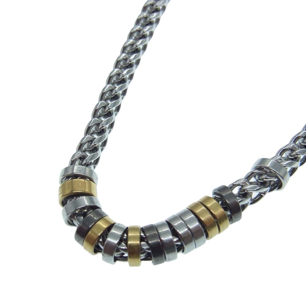 DIESEL ディーゼル STEEL チェーン ネックレス シルバー系【中古】