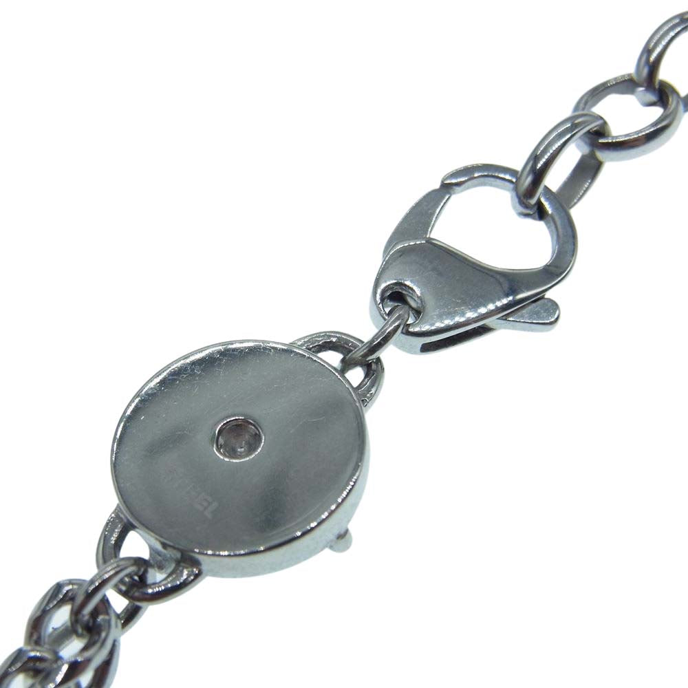 DIESEL ディーゼル STEEL チェーン ネックレス シルバー系【中古】