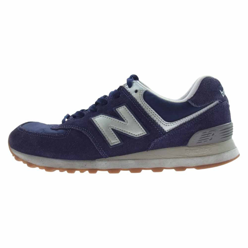 NEW BALANCE ニューバランス ML574HRJ 574 スエード スニーカー ネイビー系 26cm【中古】