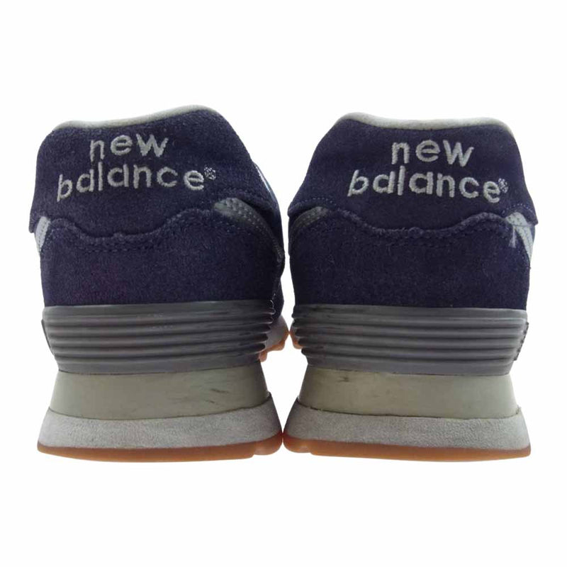 NEW BALANCE ニューバランス ML574HRJ 574 スエード スニーカー ネイビー系 26cm【中古】