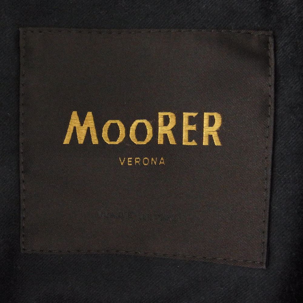 ムーレー 国内正規品 イタリア製 MORRIS-L モリス ラビットファー カシミヤ混 ダウンコート ブラック系 48【美品】【中古】