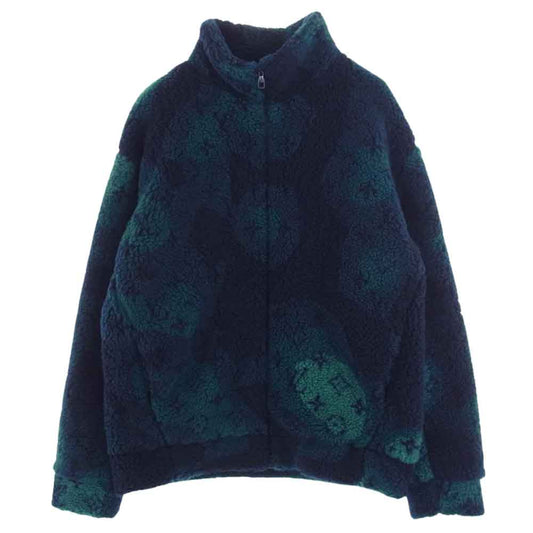 LOUIS VUITTON ルイ・ヴィトン 1AATYT モノグラム カモ フリース ブルゾン ジャケット グリーン系 ネイビー系 XL【中古】