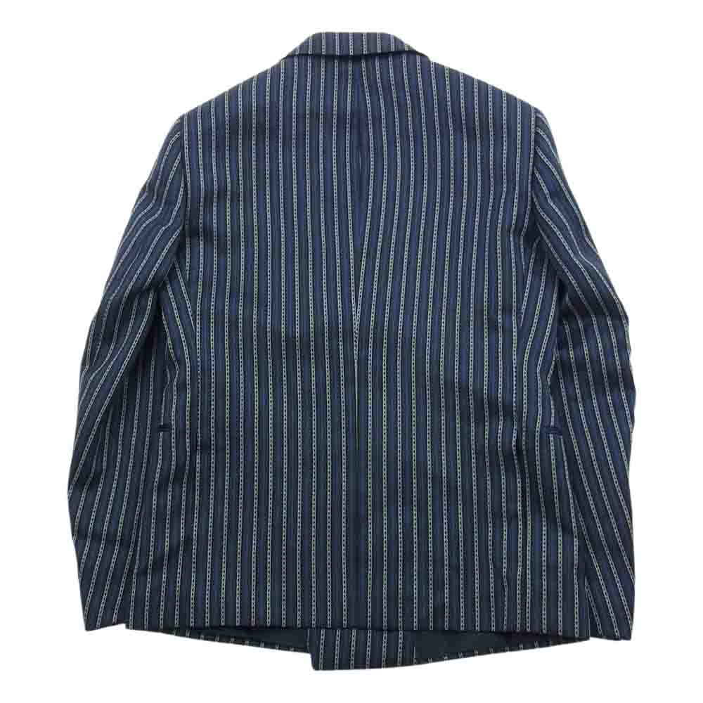 LOUIS VUITTON ルイ・ヴィトン VCCM03 ストライプ スーツ ジャケット パンツ セットアップ グレー系 ブラック系 ブルー系 50【美品】【中古】