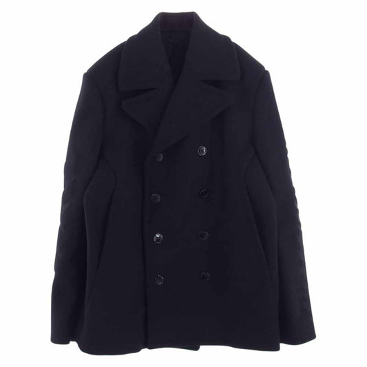 LOUIS VUITTON ルイ・ヴィトン 23SS 1A8WQL LVM テクニカル ウール Pコート ピーコート ブラック系 48【中古】