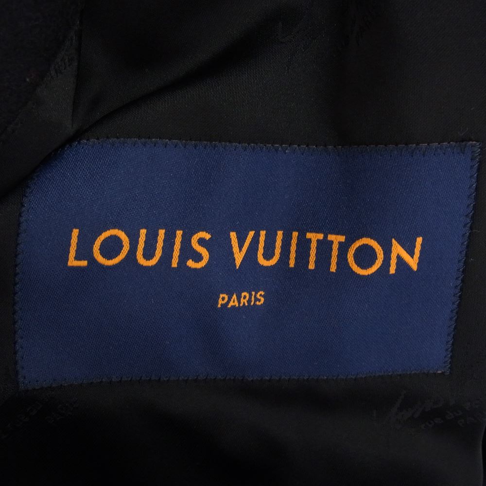 LOUIS VUITTON ルイ・ヴィトン 23SS 1A8WQL LVM テクニカル ウール Pコート ピーコート ブラック系 48【中古】