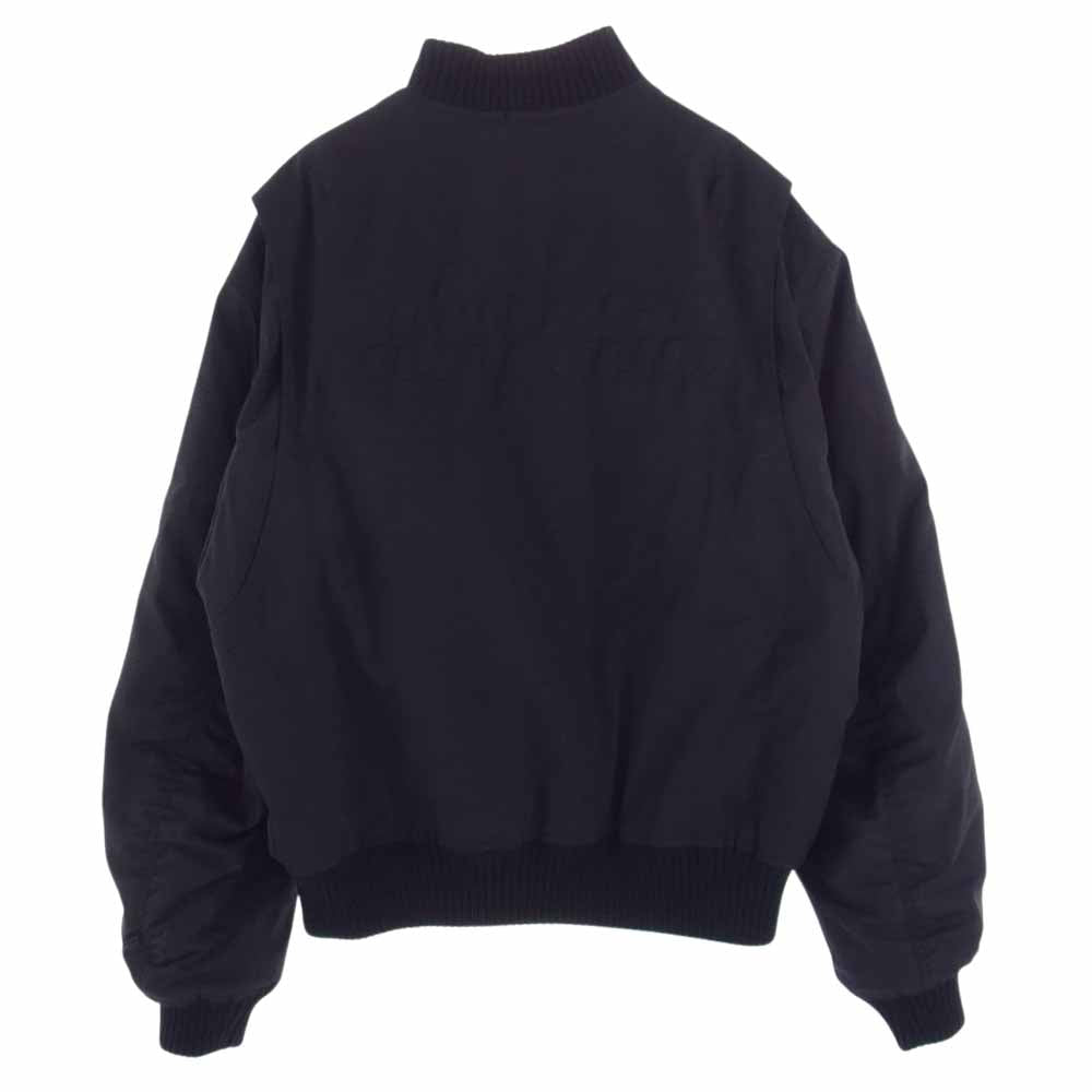 LOUIS VUITTON ルイ・ヴィトン 21AW HLB05W リバーシブル サマー ボンバー ジャケット MA-1 ブルゾン ブラック系 52【中古】