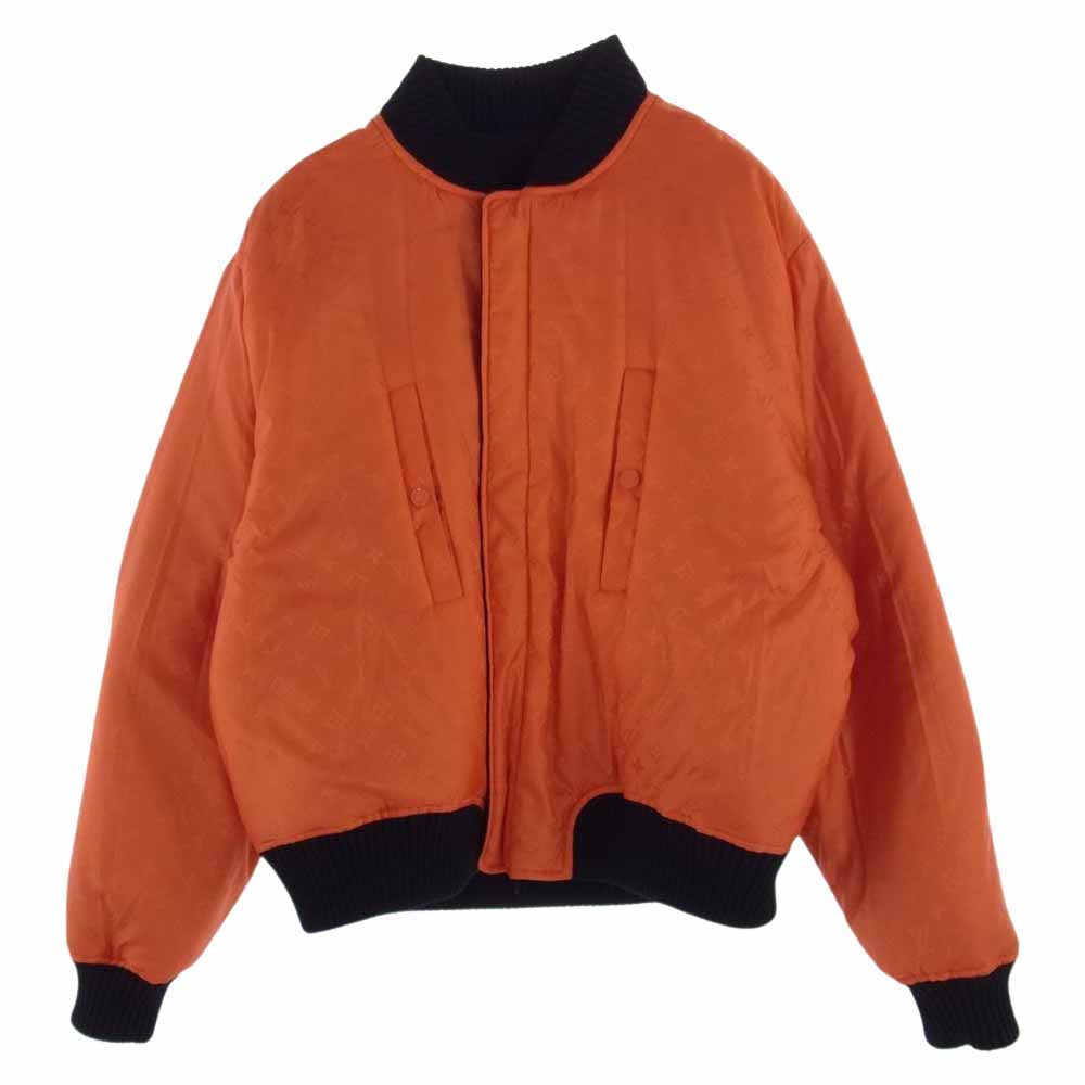 LOUIS VUITTON ルイ・ヴィトン 21AW HLB05W リバーシブル サマー ボンバー ジャケット MA-1 ブルゾン ブラック系 52【中古】