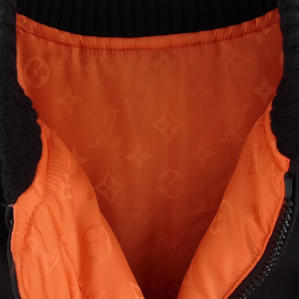 LOUIS VUITTON ルイ・ヴィトン 21AW HLB05W リバーシブル サマー ボンバー ジャケット MA-1 ブルゾン ブラック系 52【中古】