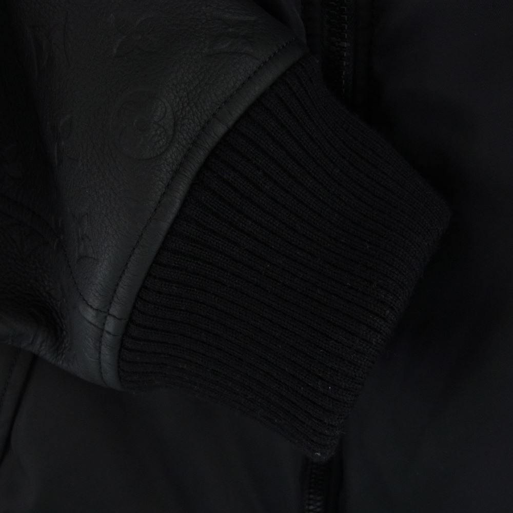 LOUIS VUITTON ルイ・ヴィトン 20AW HJL73ERMT モノグラム エンボスレザー 切替リバーシブル ボンバー ブルゾン ジャケット ブラック系 52【中古】