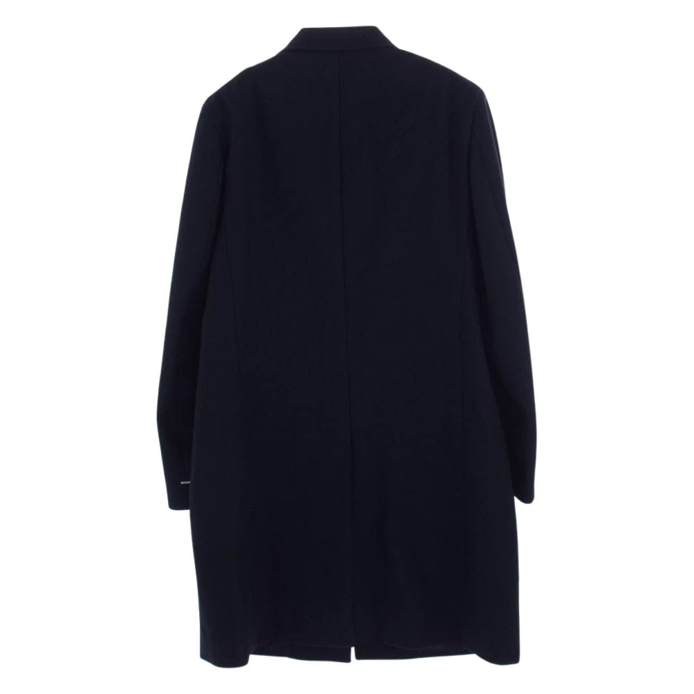 LOUIS VUITTON ルイ・ヴィトン 22SS HMC40EVPQ LVSE カシミヤ混 モノグラムフラワー エンボス コート ネイビー系 52【中古】