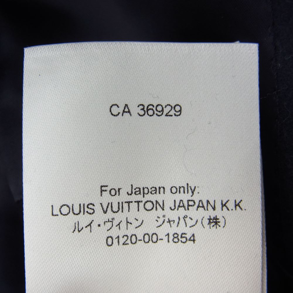 LOUIS VUITTON ルイ・ヴィトン 22SS HMC40EVPQ LVSE カシミヤ混 モノグラムフラワー エンボス コート ネイビー系 52【中古】