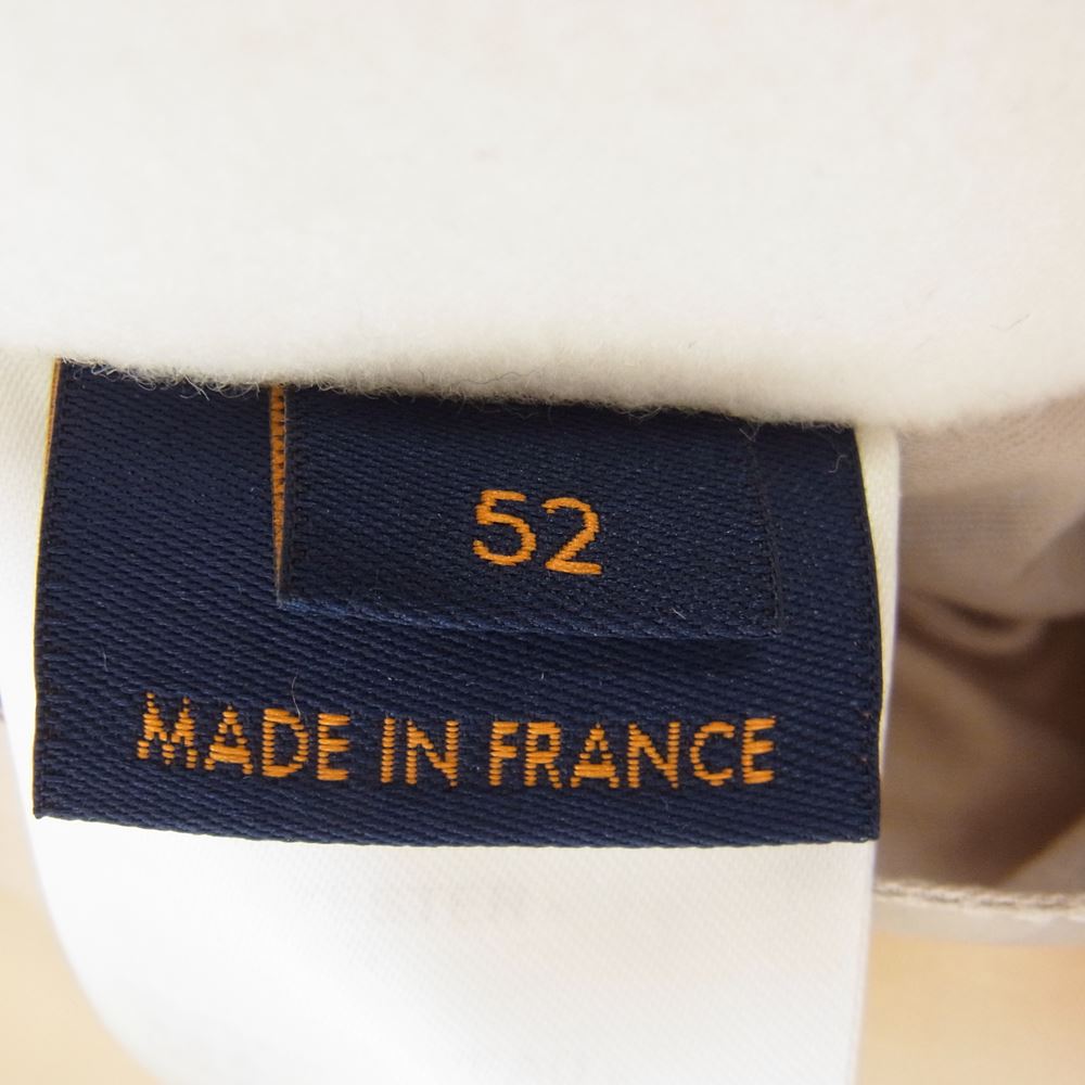 LOUIS VUITTON ルイ・ヴィトン 22AW 1AAHC HNL91XMJY LVパッチ 袖レザー切替 スタジャン スタジアムジャンパー バーシティジャケット オフホワイト系 ベージュ系 52【中古】