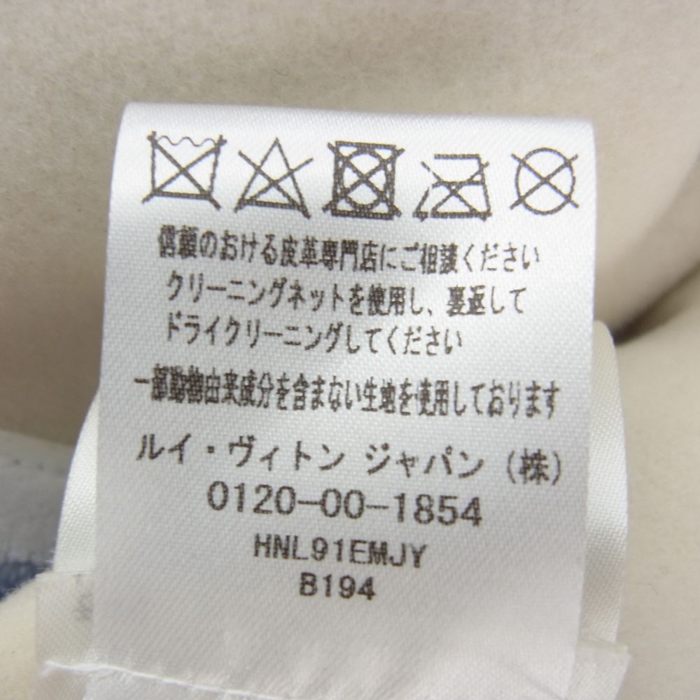 LOUIS VUITTON ルイ・ヴィトン 22AW 1AAHC HNL91XMJY LVパッチ 袖レザー切替 スタジャン スタジアムジャンパー バーシティジャケット オフホワイト系 ベージュ系 52【中古】