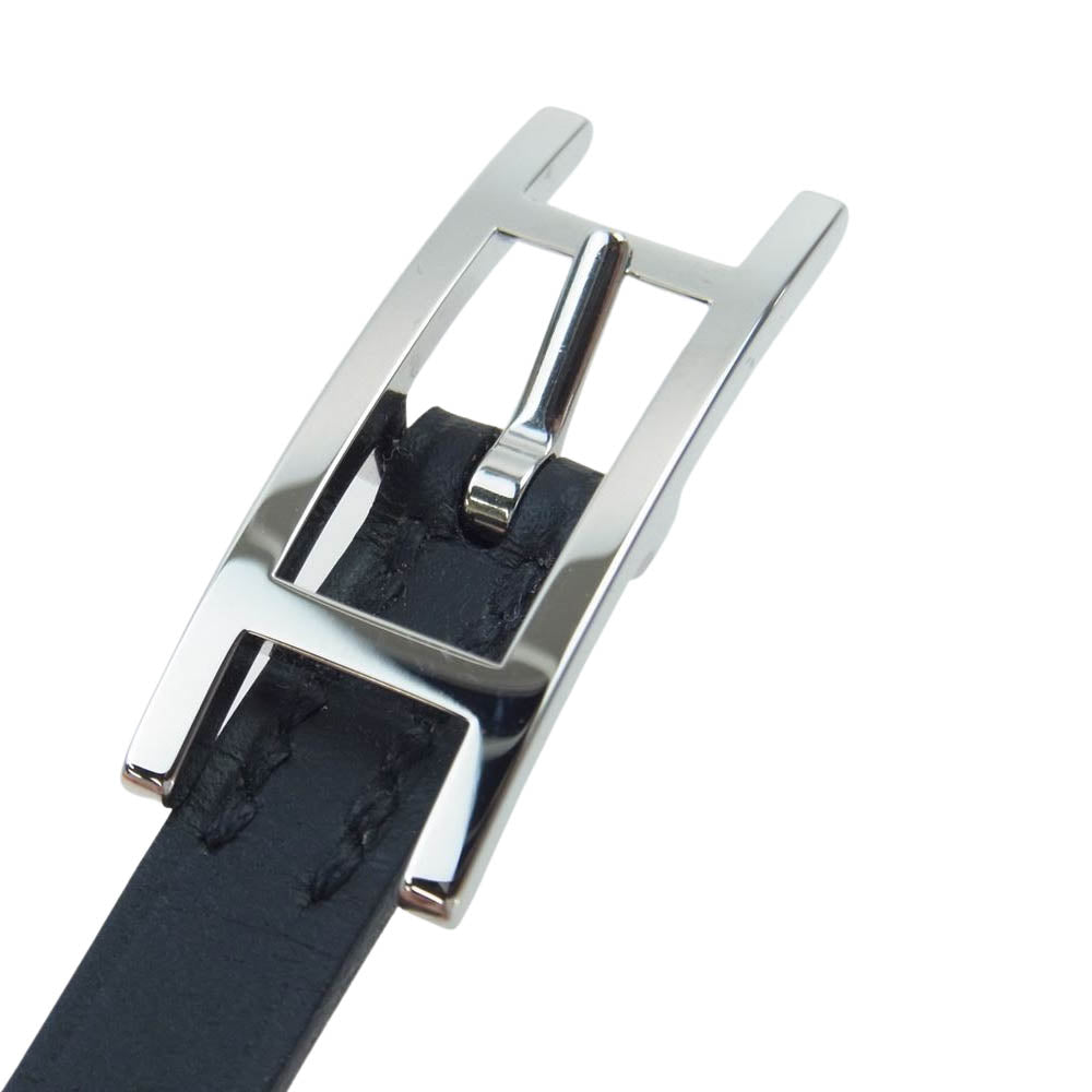 HERMES エルメス レザー ブレスレット ビーアピ ドゥブルトゥー ル ブラック系 ブラウン系【美品】【中古】