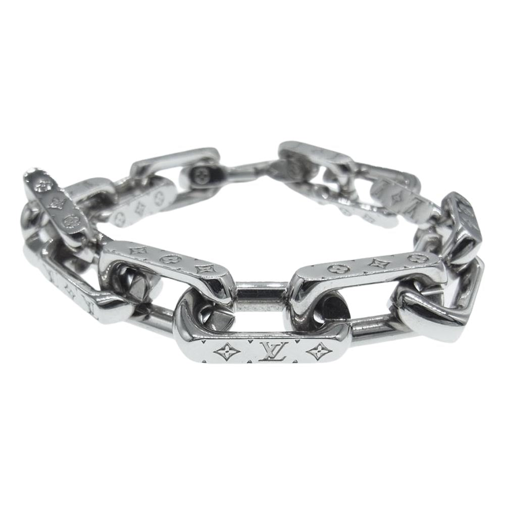 LOUIS VUITTON ルイ・ヴィトン M64223 コリエ チェーン モノグラム ブレスレット シルバー系【中古】