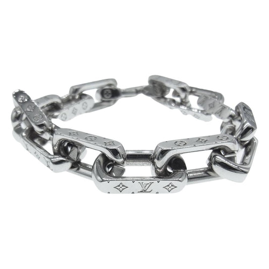 LOUIS VUITTON ルイ・ヴィトン M64223 コリエ チェーン モノグラム ブレスレット シルバー系【中古】