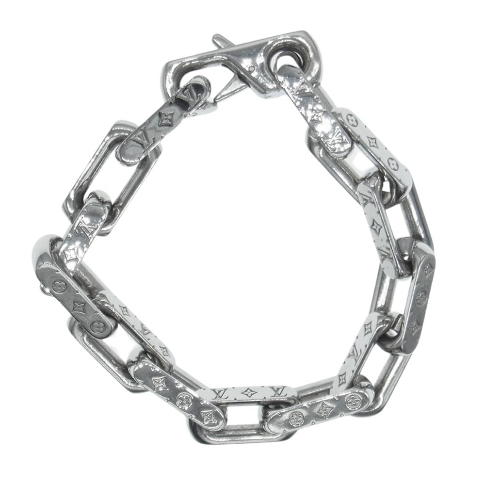 LOUIS VUITTON ルイ・ヴィトン M64223 コリエ チェーン モノグラム ブレスレット シルバー系【中古】