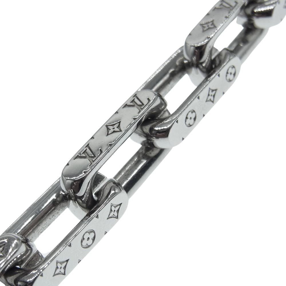 LOUIS VUITTON ルイ・ヴィトン M64223 コリエ チェーン モノグラム ブレスレット シルバー系【中古】