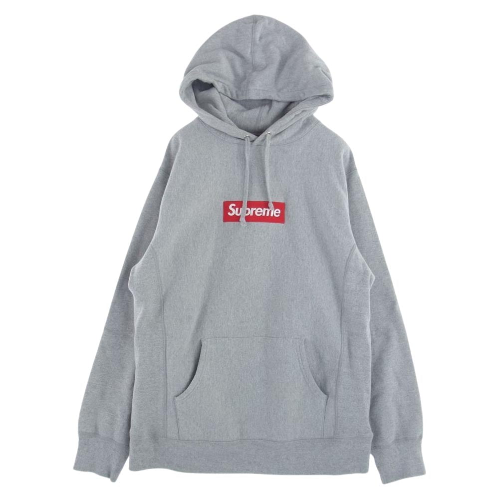 Supreme シュプリーム 16AW Box Logo Hooded Sweatshirt ボックス ロゴ フーデッド スウェット プルオーバー パーカー グレー系 L【中古】