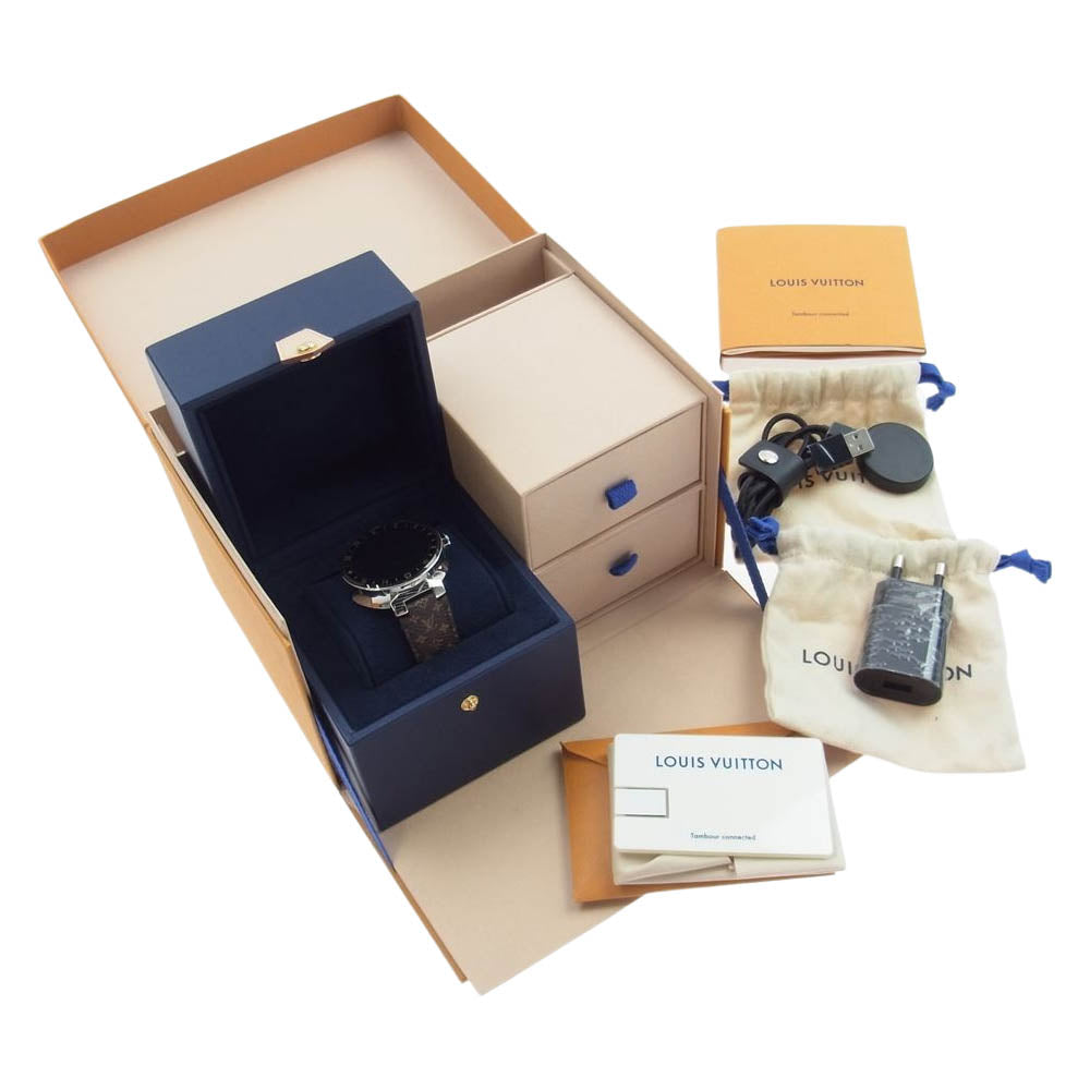 LOUIS VUITTON ルイ・ヴィトン QA003 タンブール ホライゾン モノグラム ベルト 時計 ウォッチ【中古】