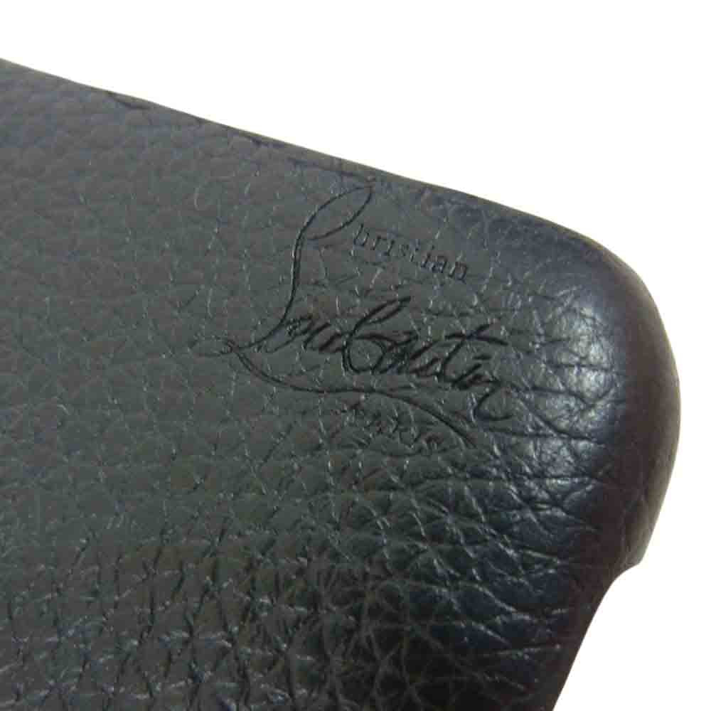 Christian Louboutin クリスチャンルブタン 3195066 iPhoneX XS アイフォン KIOS スタッズ スマートフォン スマホ ケース ブラック系【中古】