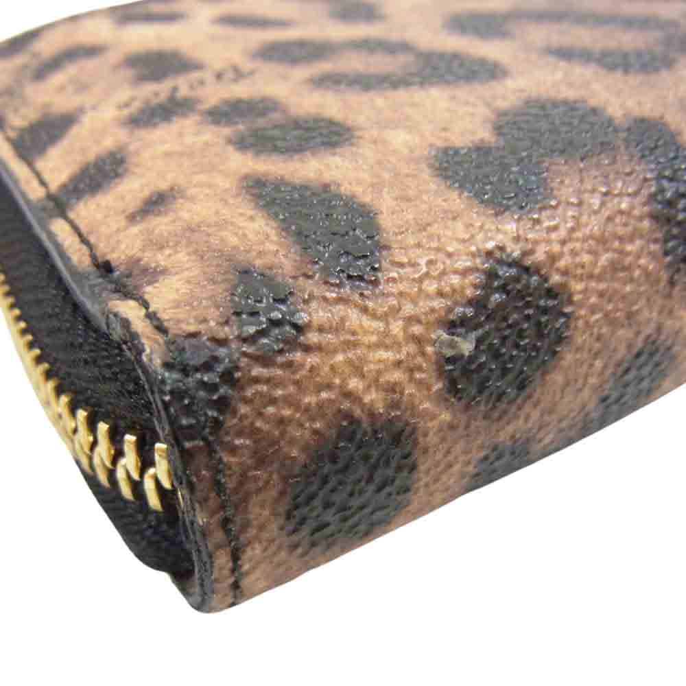 DOLCE&GABBANA ドルチェアンドガッバーナ BI0473-A7158 レオパード 長財布 ウォレット ブラウン系【中古】