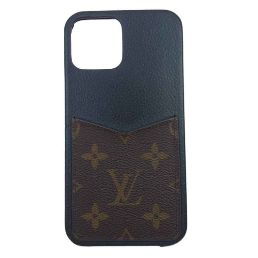 LOUIS VUITTON ルイ・ヴィトン M80080  バンパー 12 タイガ iPhone 12 pro Max アイフォン スマートフォン スマホ ケース ブラック系 ブラウン系【中古】