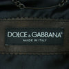 DOLCE&GABBANA ドルチェアンドガッバーナ ノーカラー スタッズ ラムレザー ジャケット イタリア製 ブラック系 40【中古】
