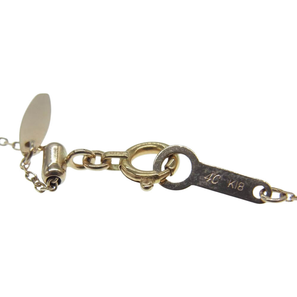 ヨンドシー K18PG ピンクゴールド ハート ダイヤ ネックレス ゴールド系【中古】