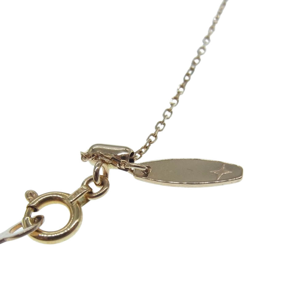 ヨンドシー K18PG ピンクゴールド ハート ダイヤ ネックレス ゴールド系【中古】