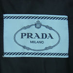 PRADA プラダ スエード  レザー パイピング ロング コート イタリア製 ブラック系 40【中古】