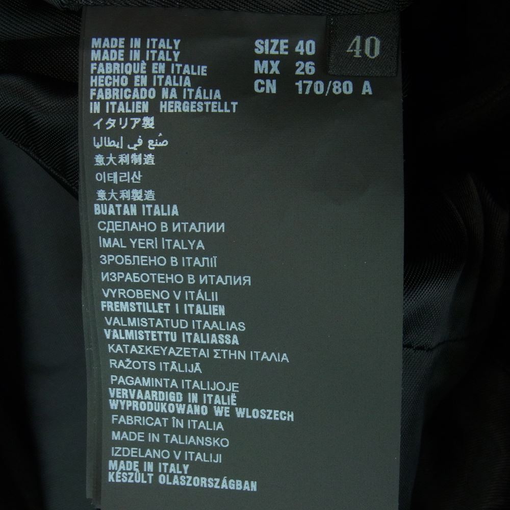 PRADA プラダ スエード  レザー パイピング ロング コート イタリア製 ブラック系 40【中古】