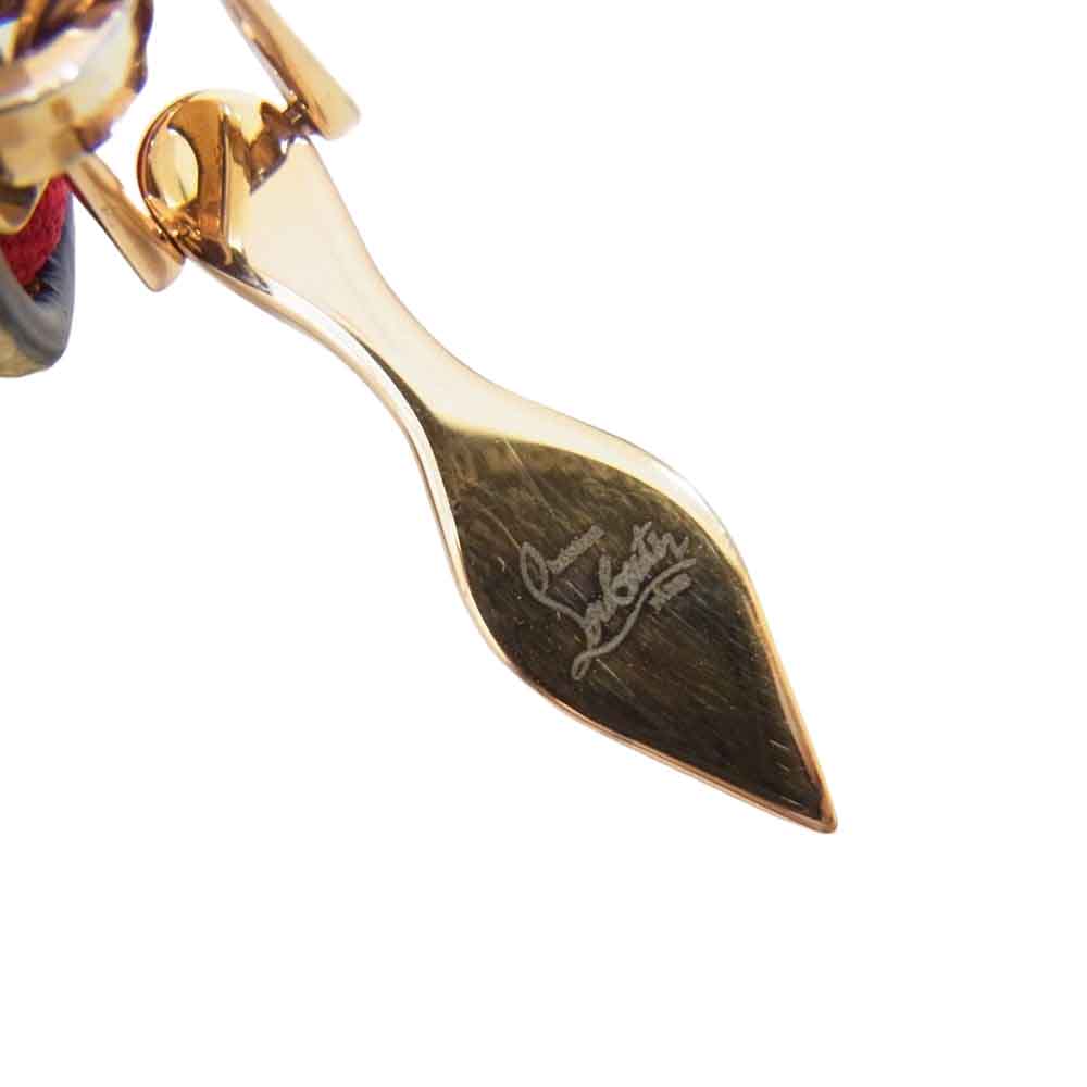 Christian Louboutin クリスチャンルブタン 3175237 バネトーネ マルチスタッズ  長財布 ウォレット ゴールド系【中古】