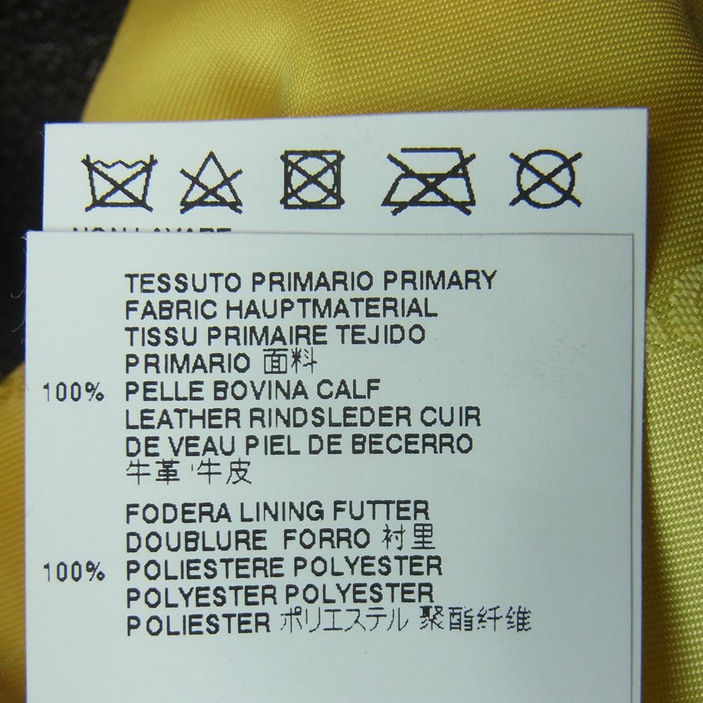 DSQUARED2 ディースクエアード S75AM0470 スタッズ レザー ライダース ジャケット イタリア製 ブラック系 38【中古】