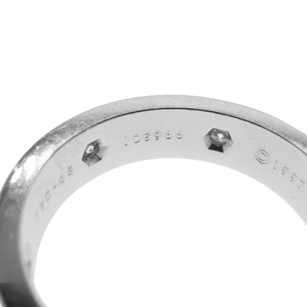 CARTIER カルティエ LOVE ラブ リング 750WG ホワイトゴールド フルダイヤ 6P リング シルバー系 63【中古】