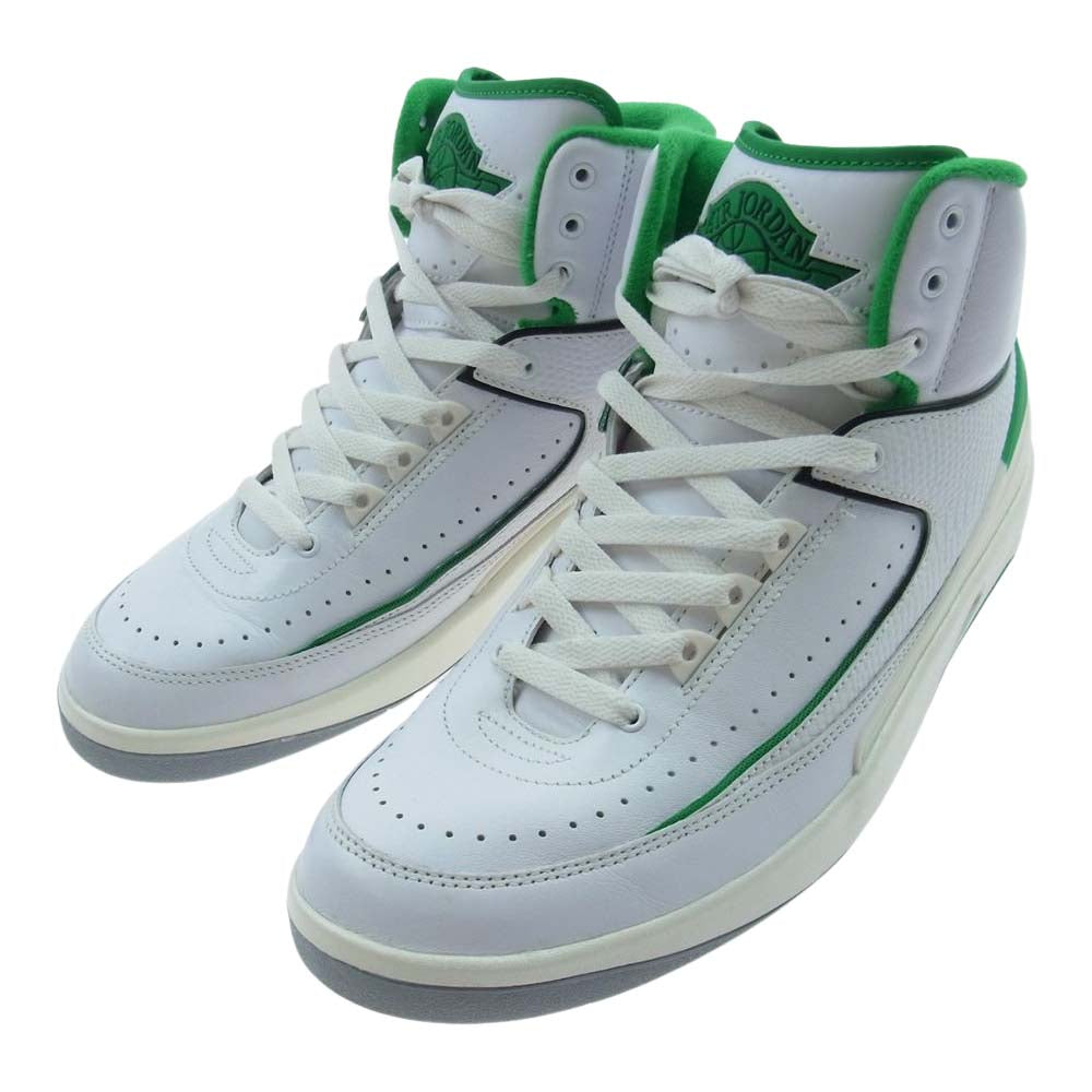 NIKE ナイキ DR8884-103 Air Jordan 2 Retro Lucky Green エアジョーダン レトロ ラッキー グリーン ハイカット スニーカー ホワイト系 グリーン系 27.5cm【中古】